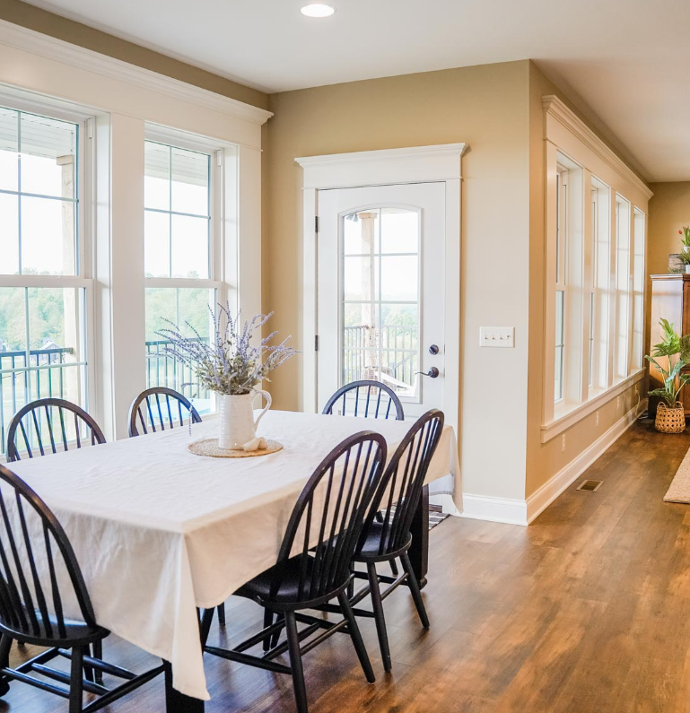 Endure Double hung Windows in White along Legacy 3/4 steel entry door